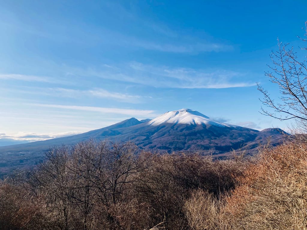 軽井沢離山からの浅間山