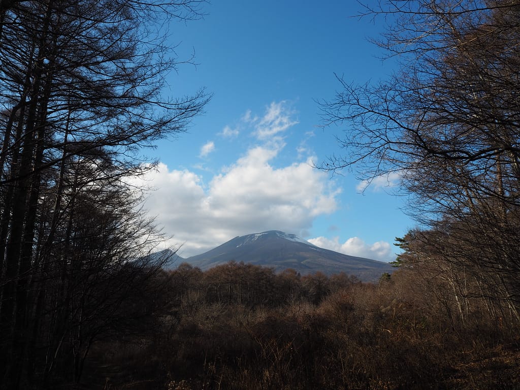 ピッキオからの浅間山の景色